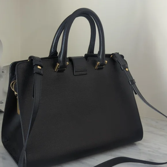 Authentic Saint Laurent ysl black shoulder and top handle bag - Picture 2 of 12